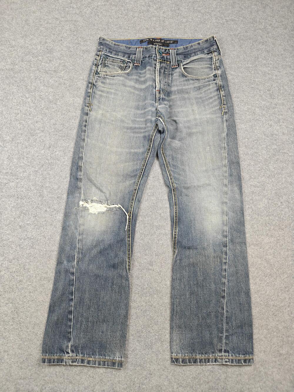 Vintage Levi's Jeans Mens 30x30 Blue Light Wash Straight Regular Fit Denim